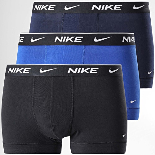 Lot De 3 Boxers Everyday Cotton Stretch KE1008 Noir Bleu Marine Bleu Indigo