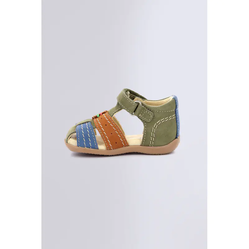 Bigbazar Kaki fonce marron SANDALES Cuir Garçon