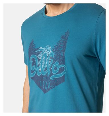 Maillot Manches Courtes Odlo Nikko Logo Bleu