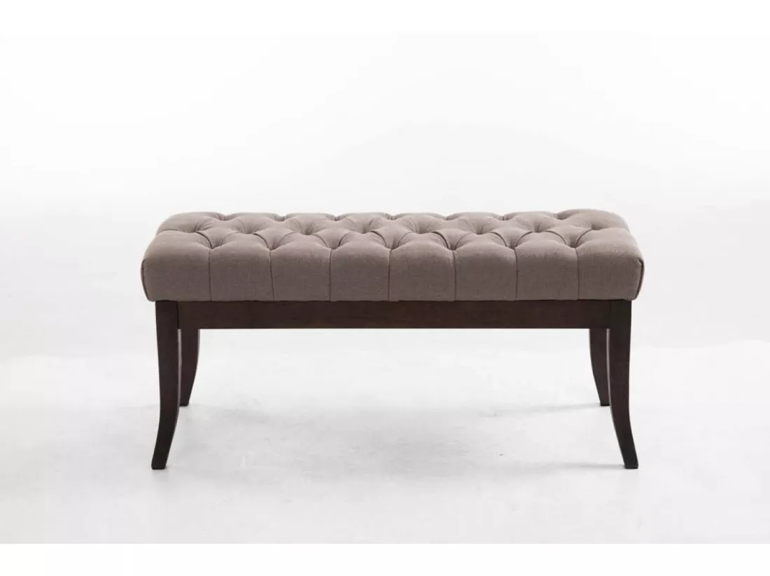 Banquette - Tissu & Bois - Taupe - Ramses