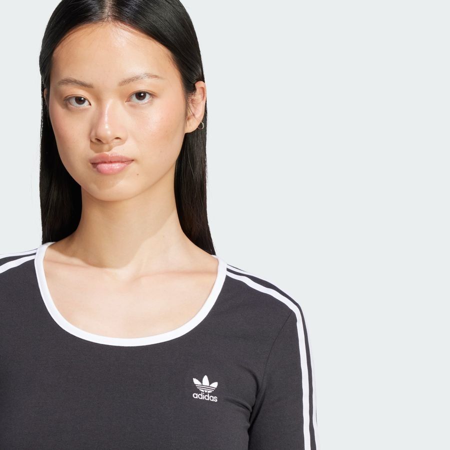 Adidas Original T-shirt court manches longues Adicolor 3 bandes