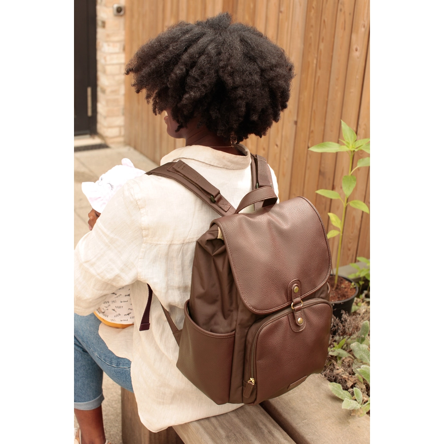 Babymel Wickelrucksack Freddie Vegan Leather Tan