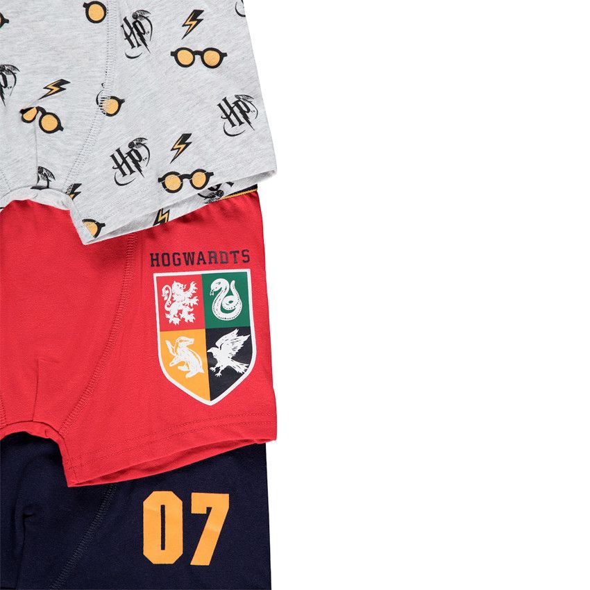 Lot de 3 boxer en coton Harry Potter - Rouge