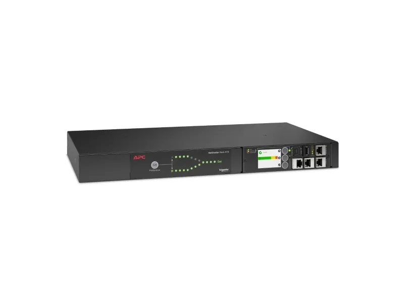 APC NetShelter - Automatisk transferkontakt (rackversion) - AC 207-253 V - 2000 VA - 1-faset - Ethernet 10/100/1000, USB - output-stikforbindelser: 12 - 1U - sort