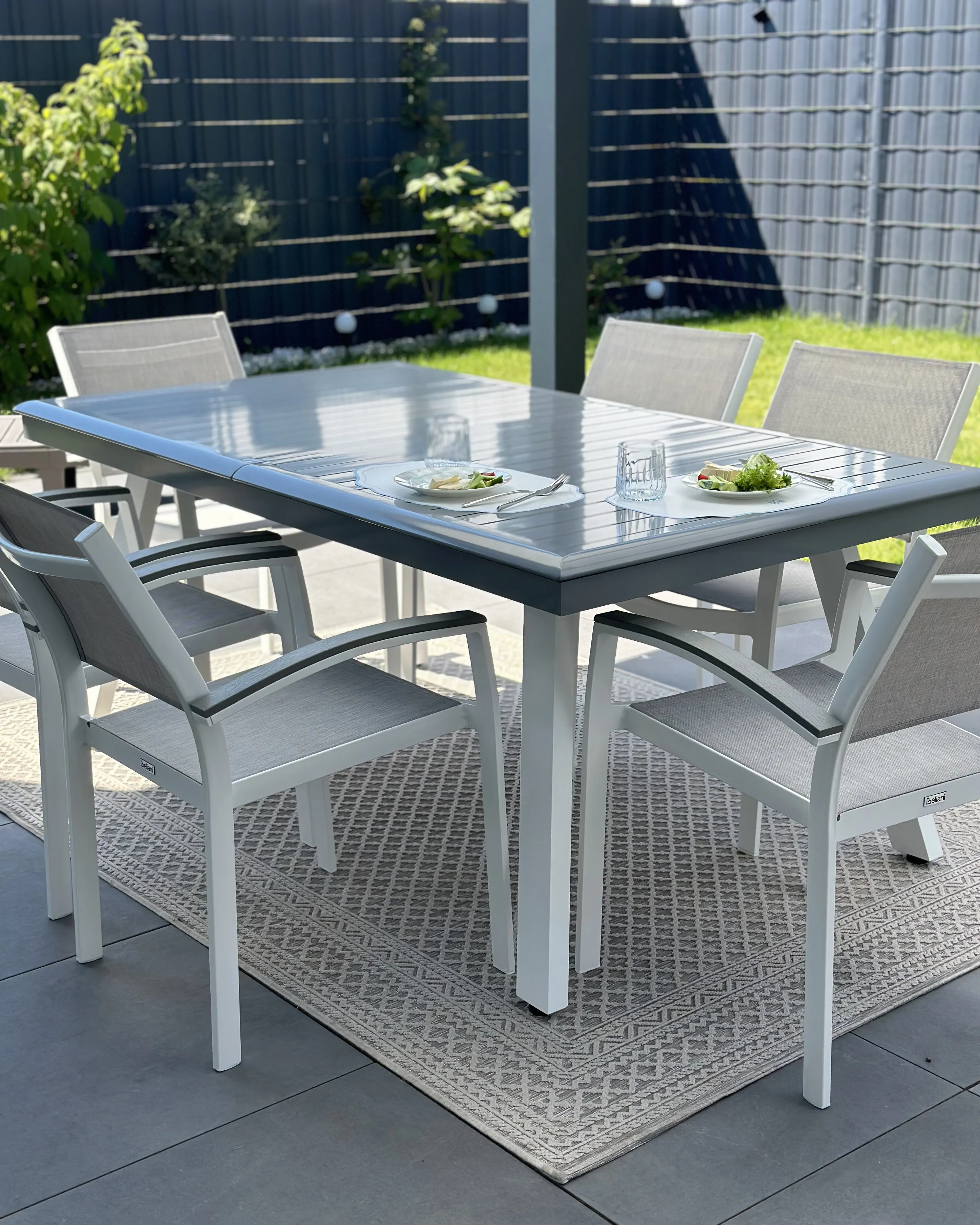 Set van 2 tuinstoelen PERETA Metaal Grijs