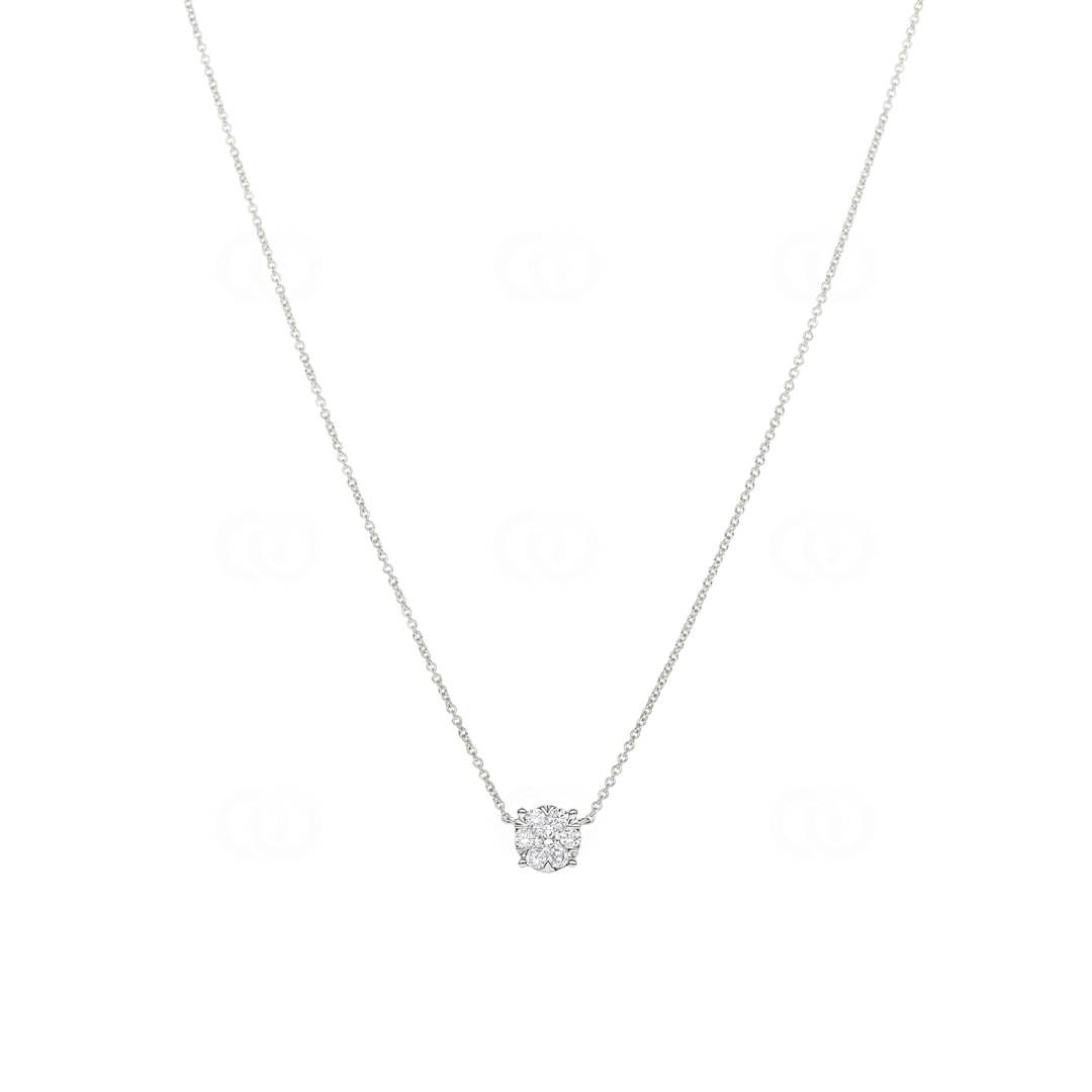 Collier 750/18 K Weissgold mit Diamanten 0.50ct H/Si