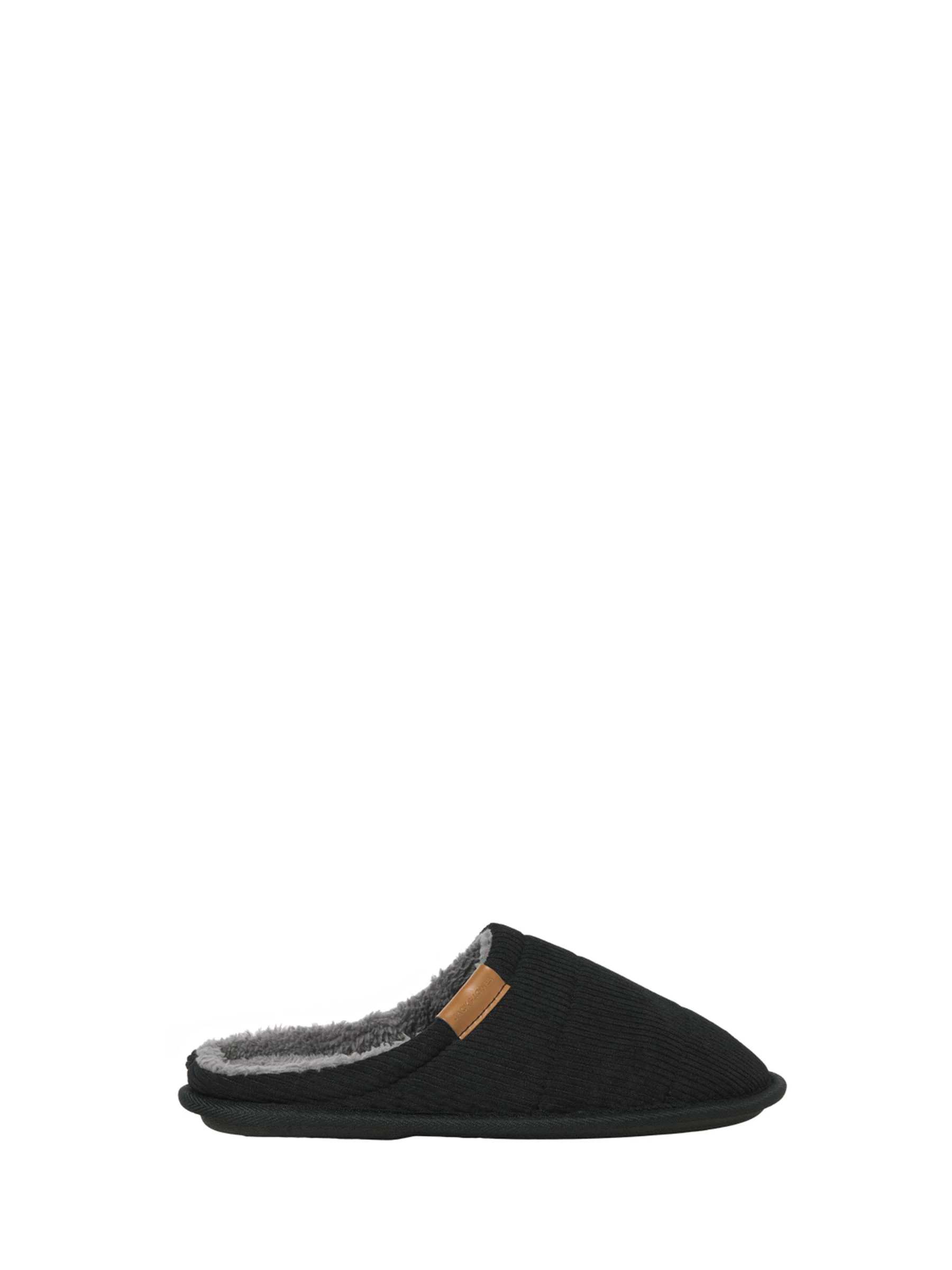 JACK & JONES Junior Courdroy Mule Black Slippers