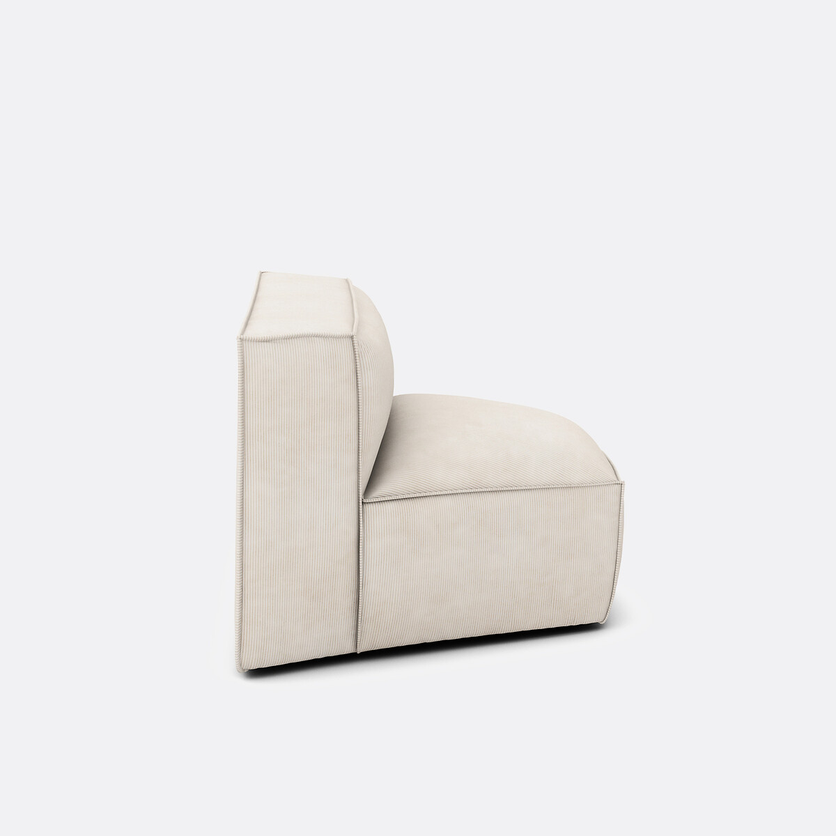 LA REDOUTE INTERIEURS<br>Canto modular aberto, veludo cotelê Seven