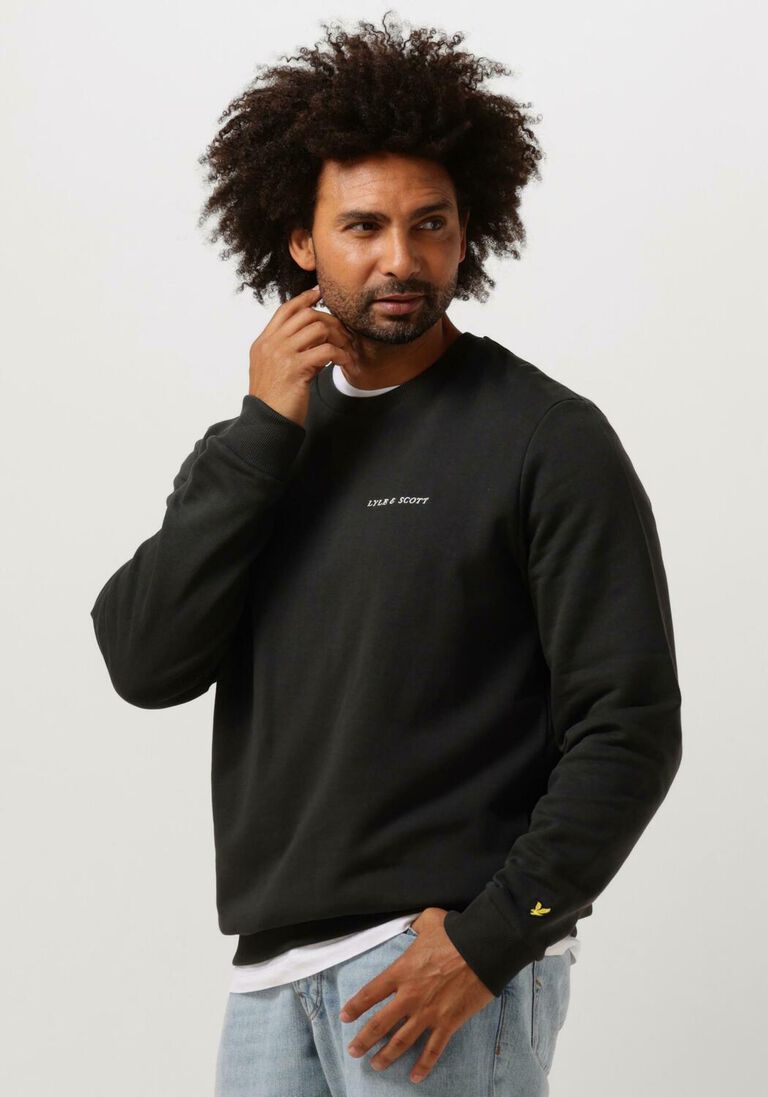 LYLE & SCOTT antraciet lyle & scott sweater embroidered crew neck sweatshirt
