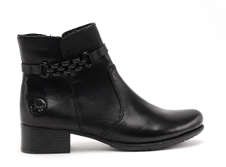 Rieker boots bottine plates femme 78676 noir