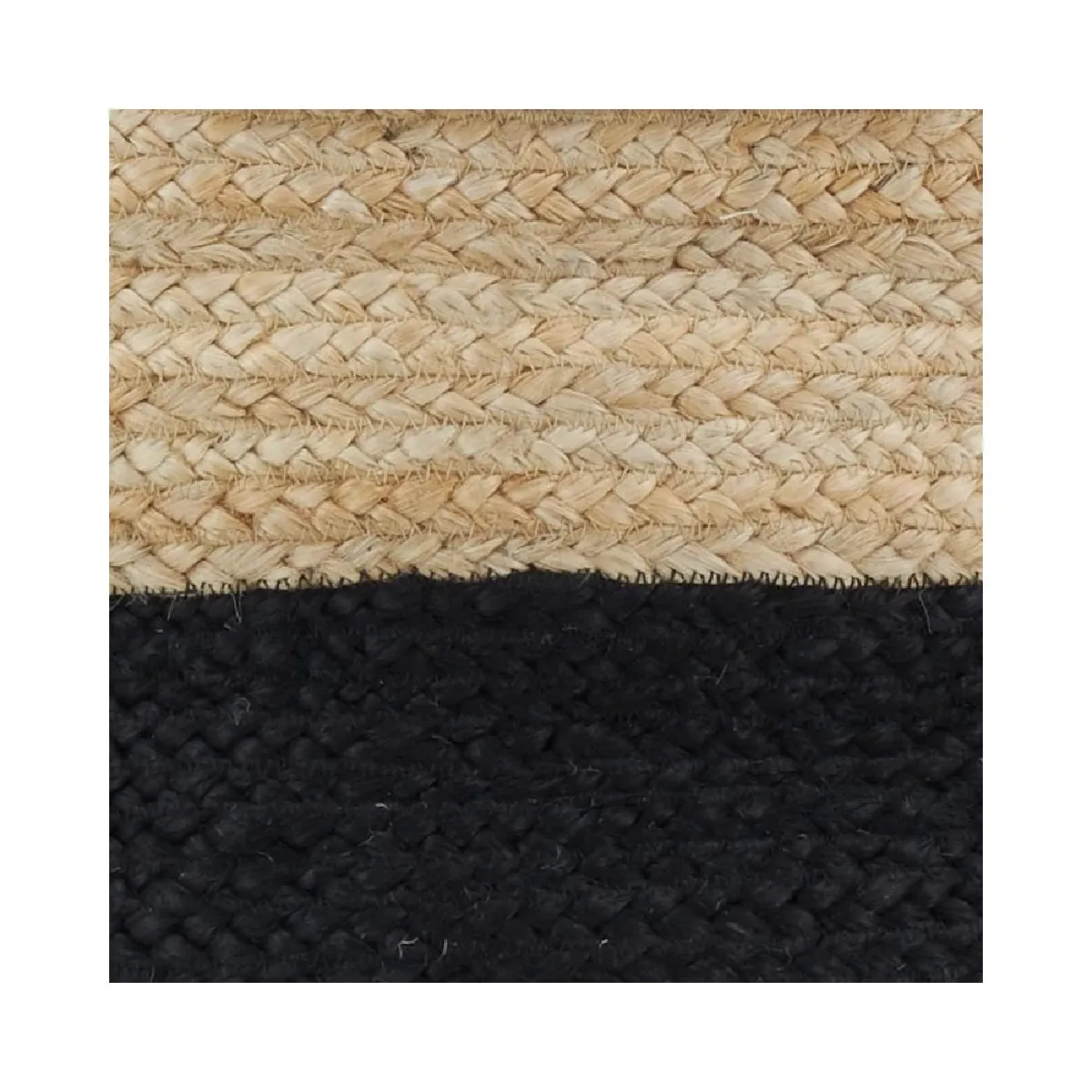 AUBRY GASPARD Sac cabas jute bois noir