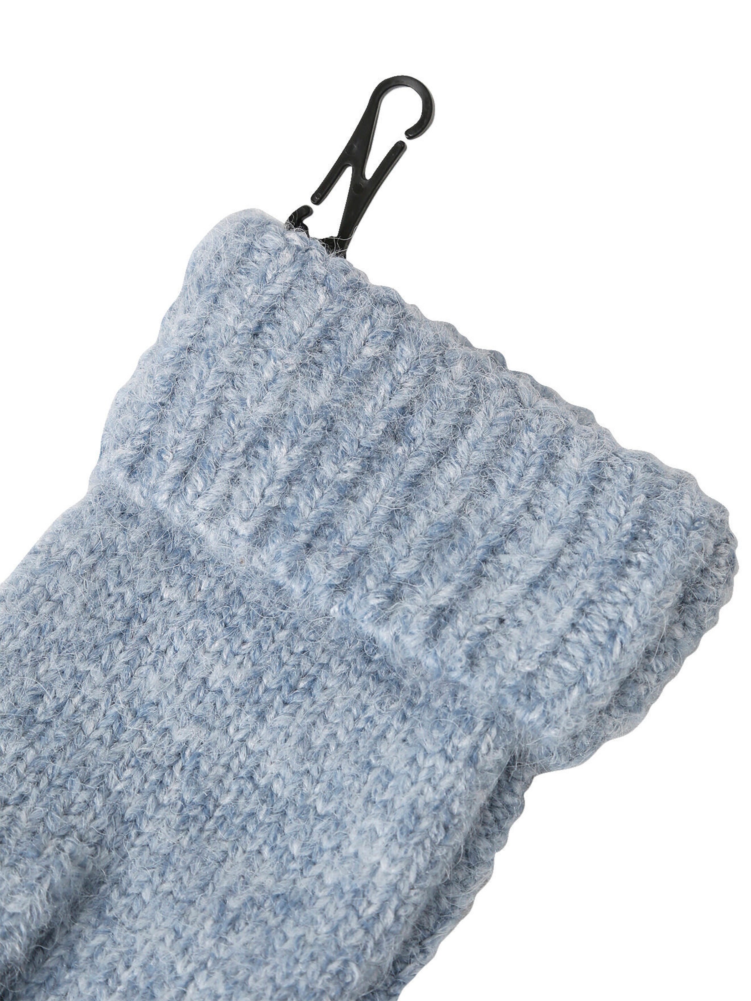 Vertbaudet Mädchen Strick-Set: Mütze, Rundschal & Handschuhe, Zopfmuster graublau