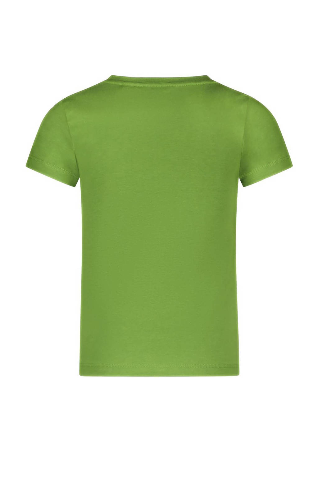 TYGO & vito T-shirt Jill met tekst en borduursels olijfgroen