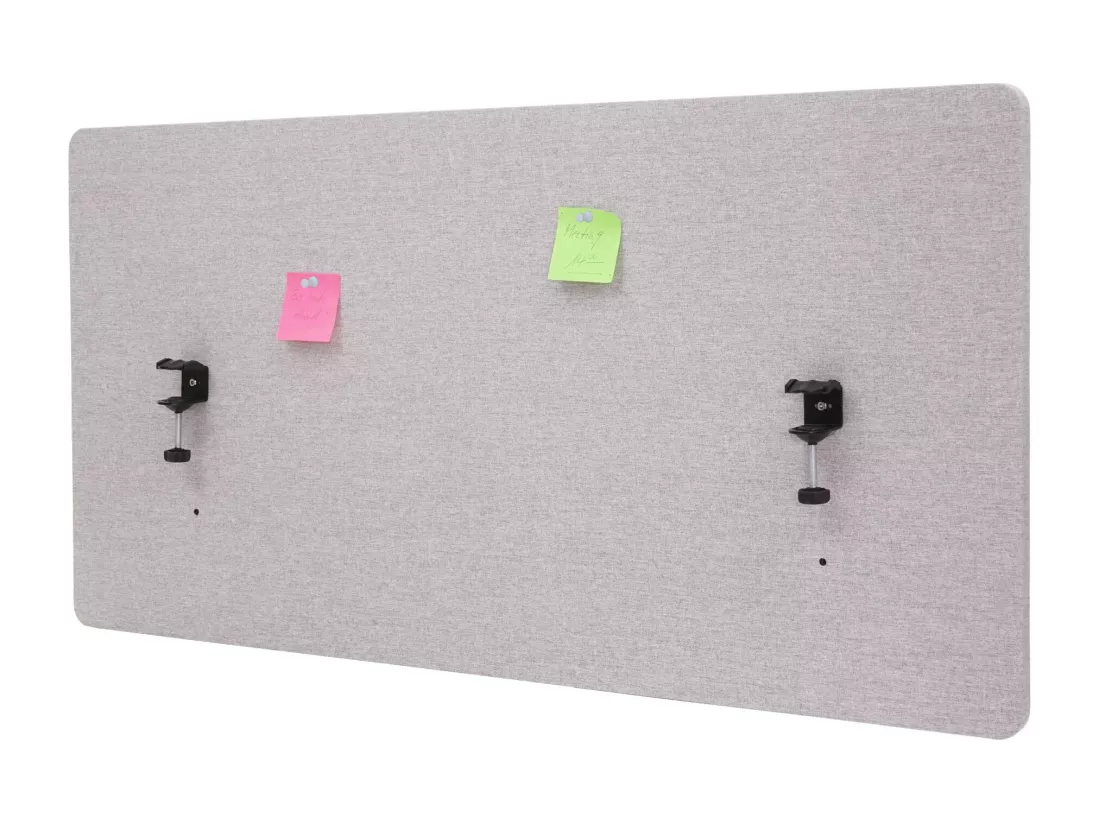 Cloison acoustique de bureau MCW-G75, 120x60cm, gris