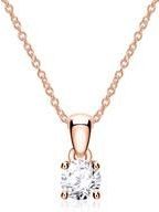 14-karaats roségouden ketting met Diamant