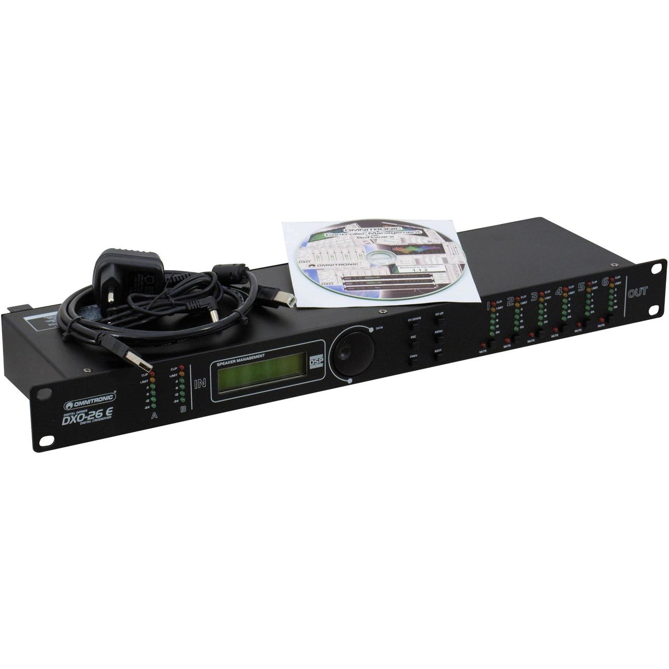 Omnitronic DXO-26E digitale actieve crossover 2i6o