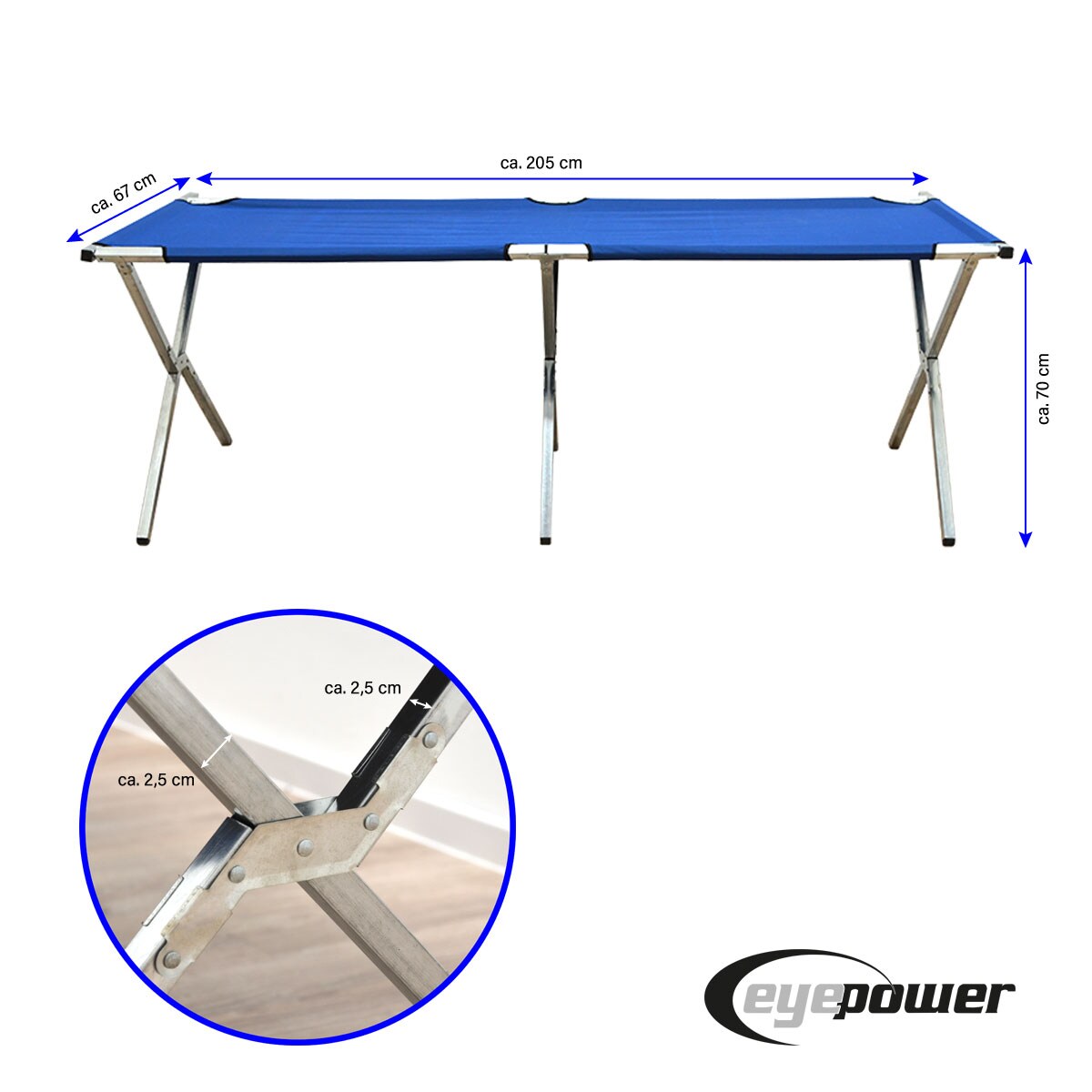Verkaufsstand Verkaufstisch 205x67x70 cm klappbar Blau