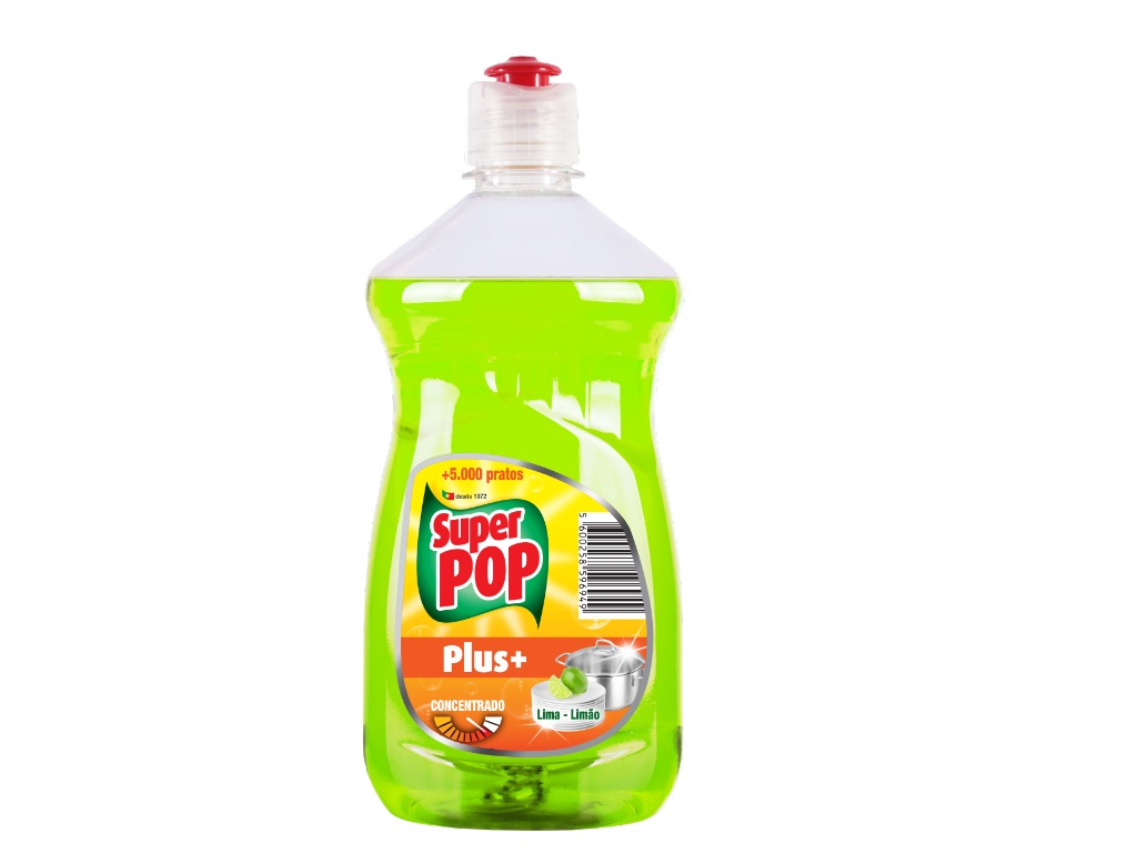 DETERGENTE DE LOIÇA SUPER POP PLUS  LIMA LIMÃO 460 ML