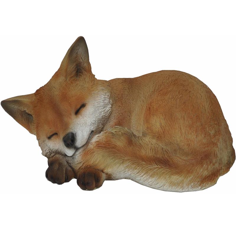Dazikemo Dekofigur Gartenfigur schlafender Fuchs