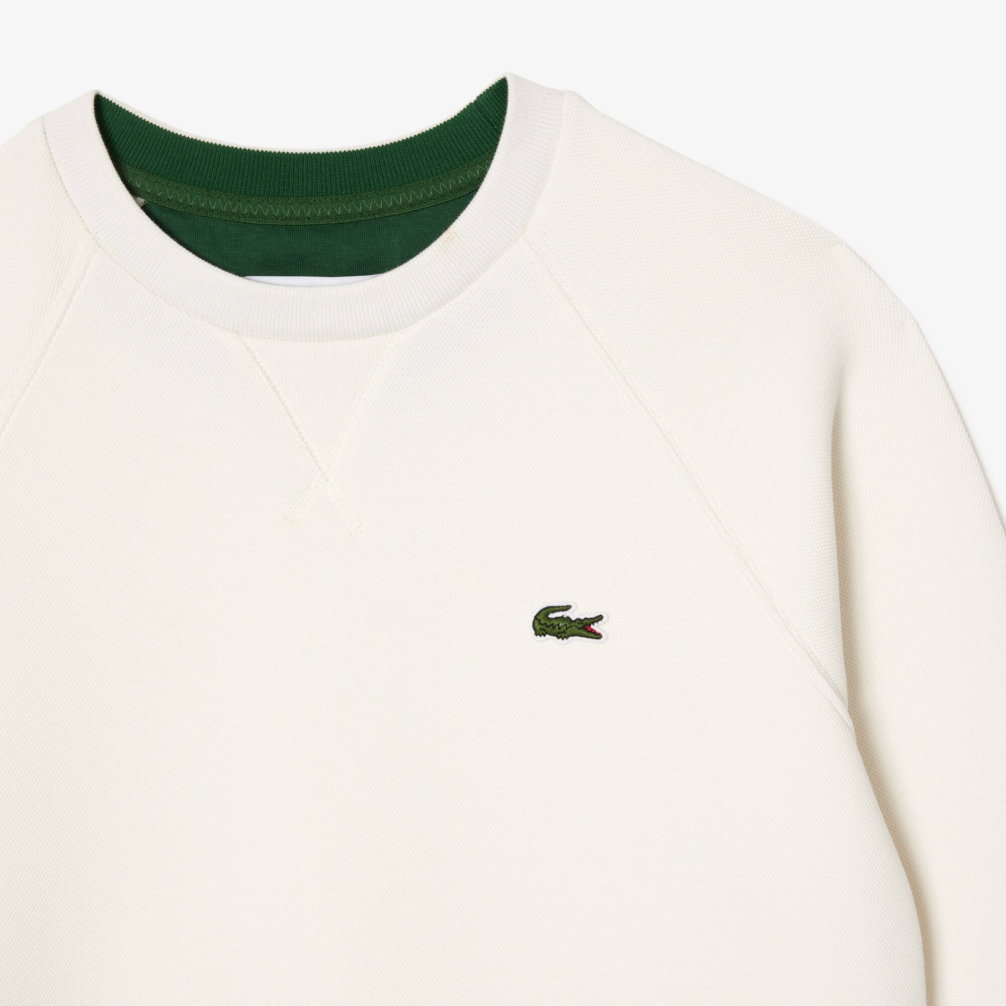 Sweatshirt Jogger à col rond double face piqué Sweatshirts - Blanc - Lacoste - Femme