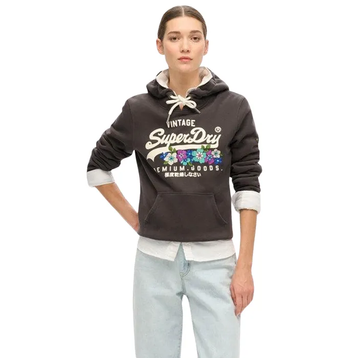 Superdry Vintage Logo Floral Hoodie Dames