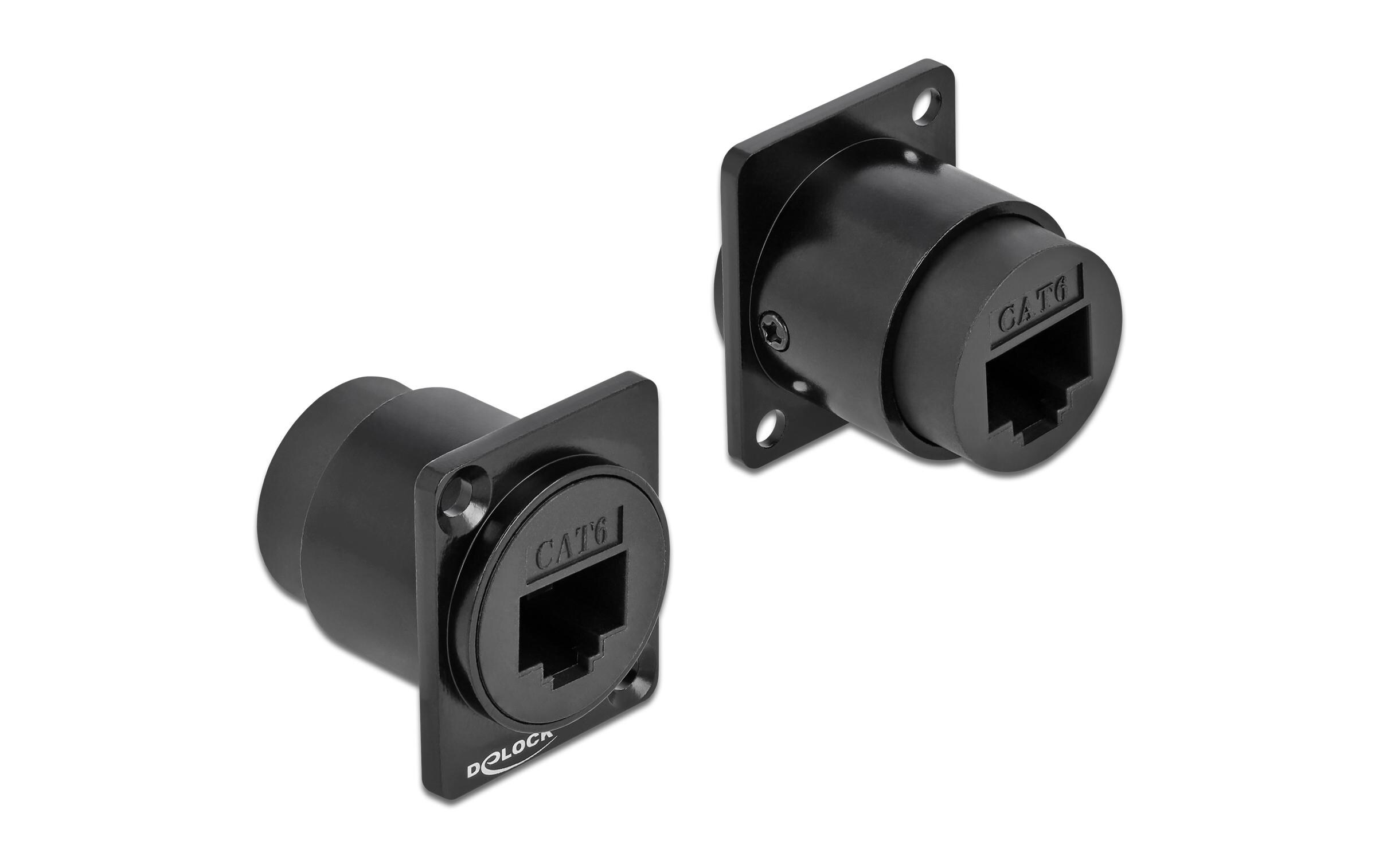 Modul D-Typ RJ45 Cat.6 Buchse zu BuchseDelock D-Typ Modul RJ45 Cat.6 Buchse zu Buchse