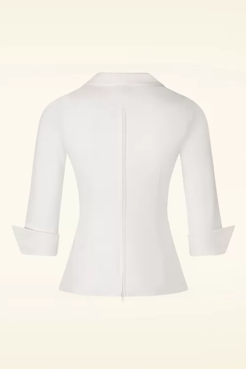 Glamour Bunny Business Babe Dianne blouse in crispy wit