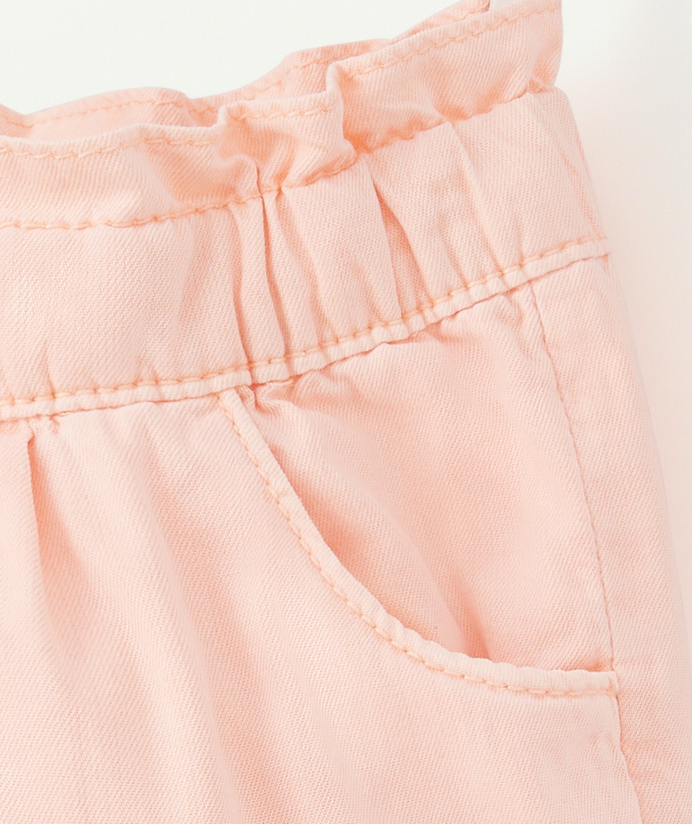 PANTALON FLUIDE BÉBÉ FILLE ROSE NÉON