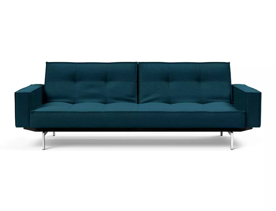 Schlafsofa mit Armlehnen Splitback Chrom
