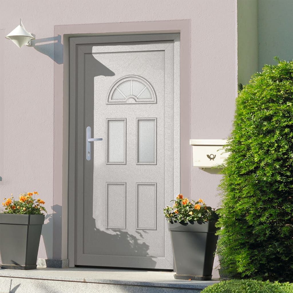 vidaXL Voordeur, Wit, 88x200 cm, PVC