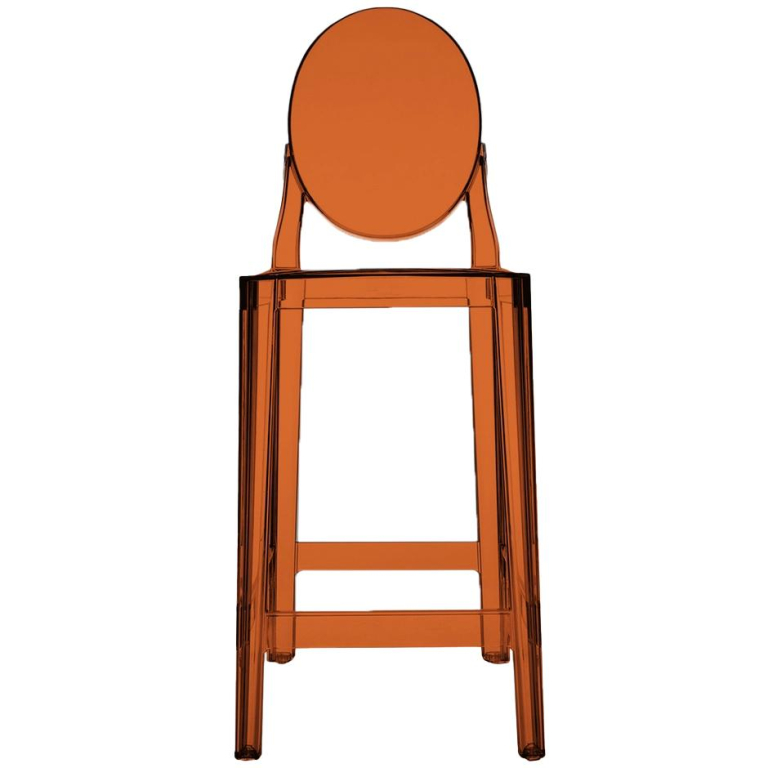 Kartell One More barkruk rond H65 Amber