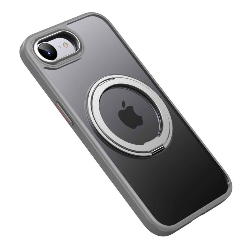 iPhone 16e MagSafe Hybrid Hülle mit TPU Bumper   Kickstand - Grau