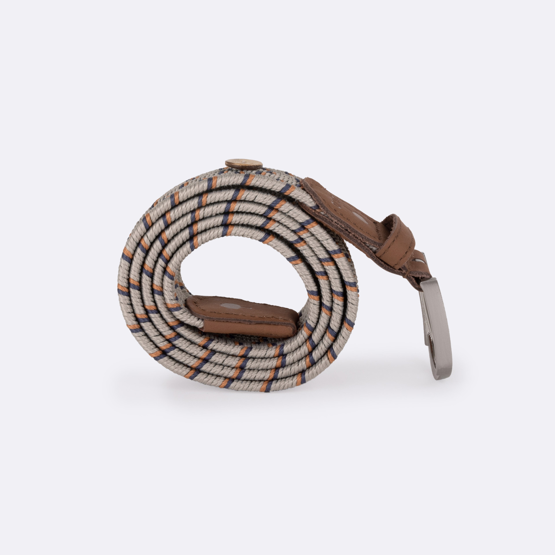 Ceinture beige et marron polyester recyclé et élasthanne - modèle belt