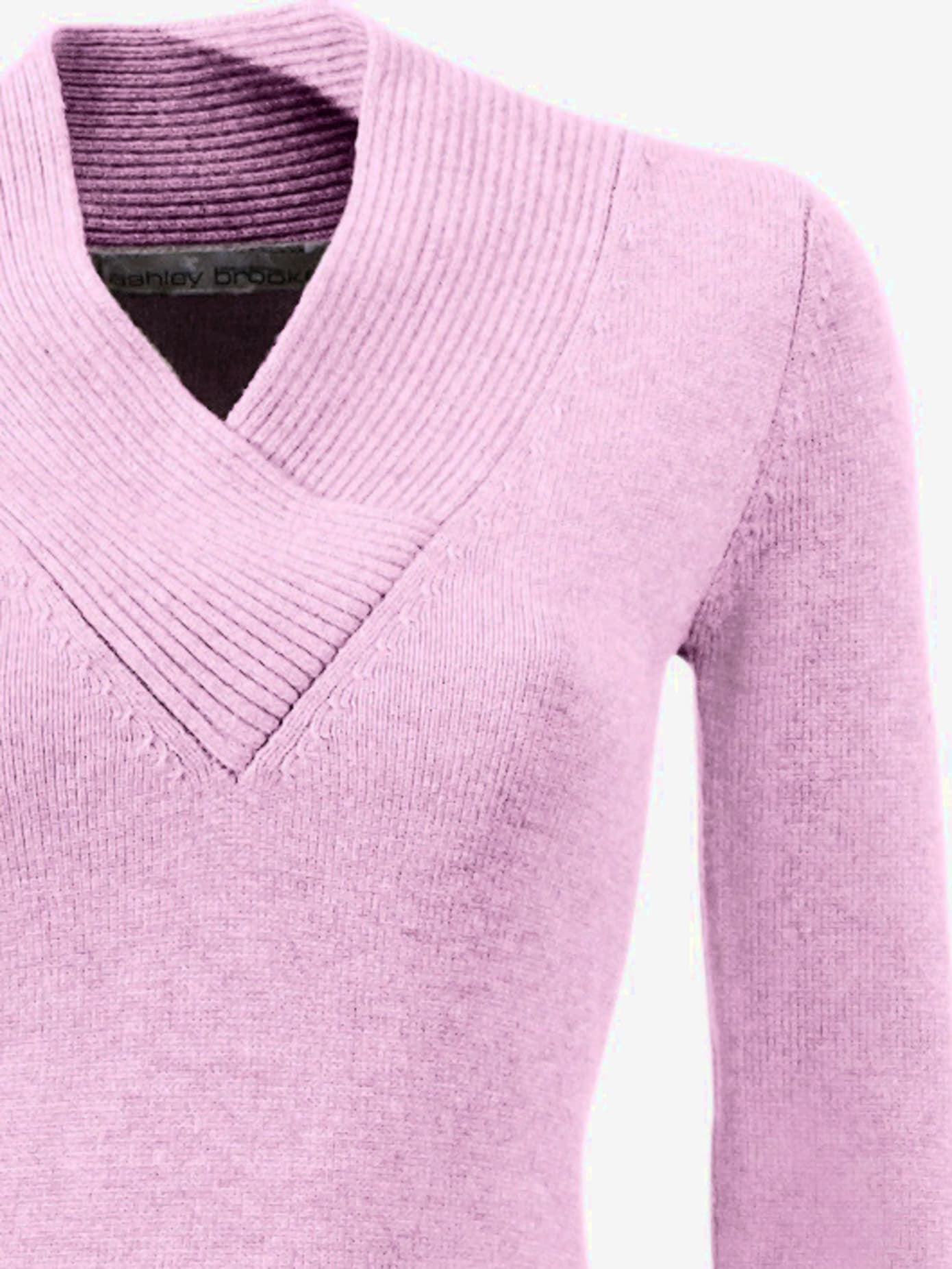 Pull col v contenant du cachemire