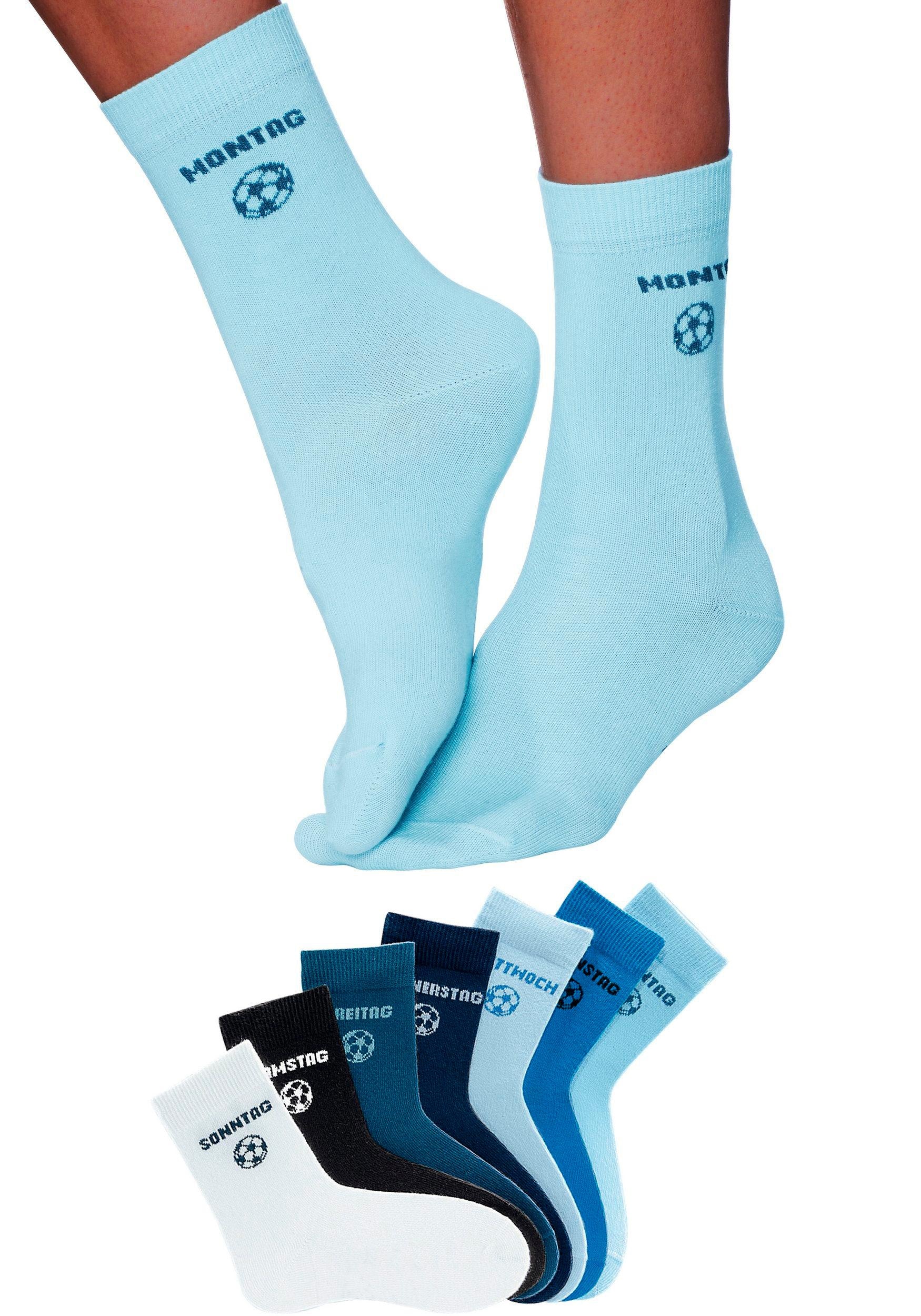 H.I.S Socken Packung, 7 Stk. tlg. für Kinder mit Fussballmotiv