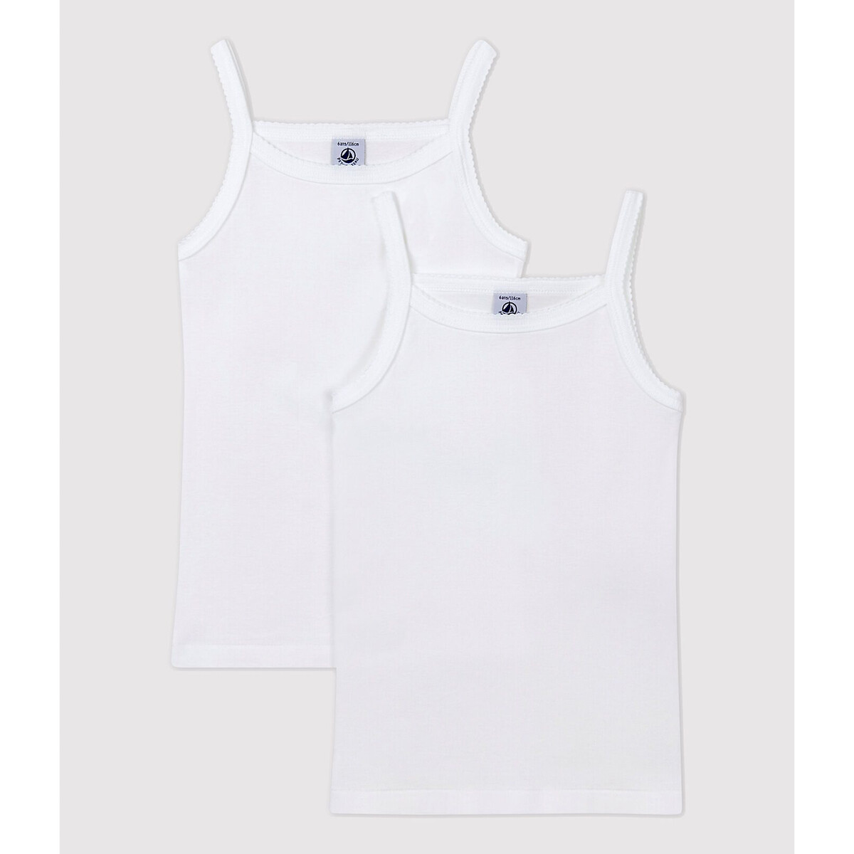 PETIT BATEAU<br>Conjunto de 2 camisolas com alças finas