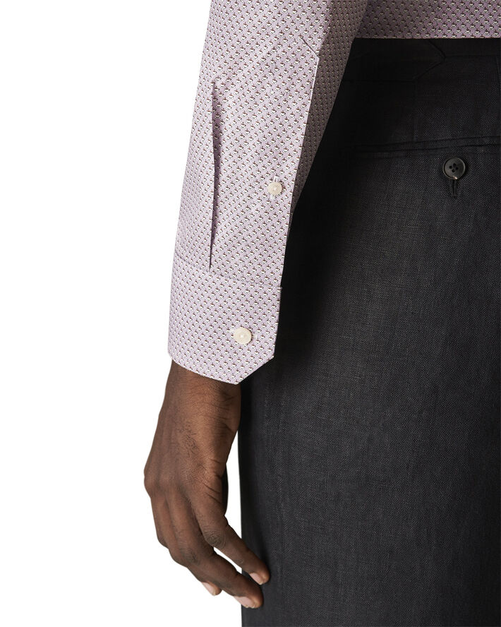 ETON Red Espresso Signature Twill Shirt - Contemporary Fit Pink