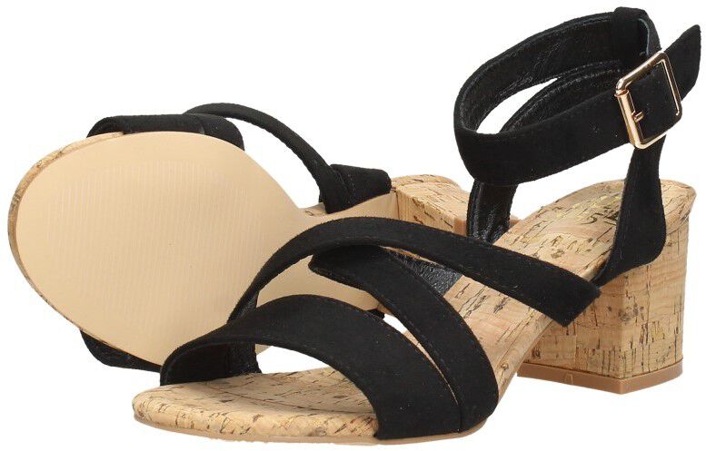 Sub55 Sandalen Hak zwart