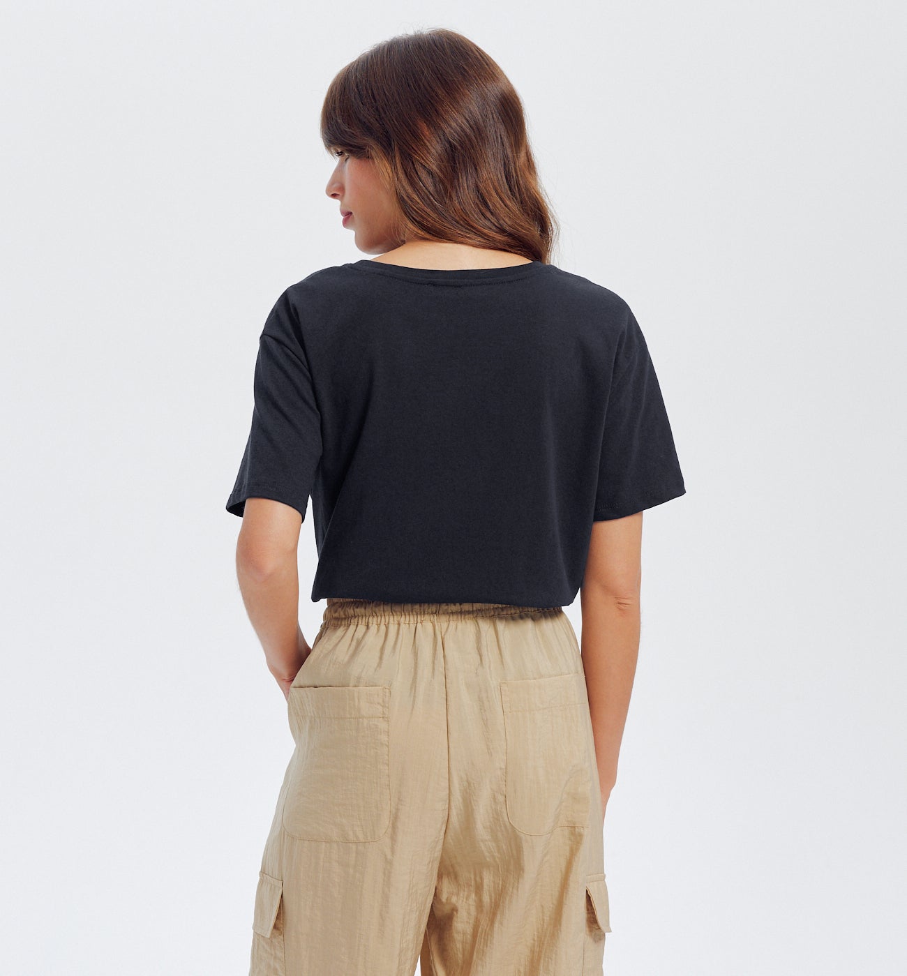 T-shirt brodé Femme - Noir