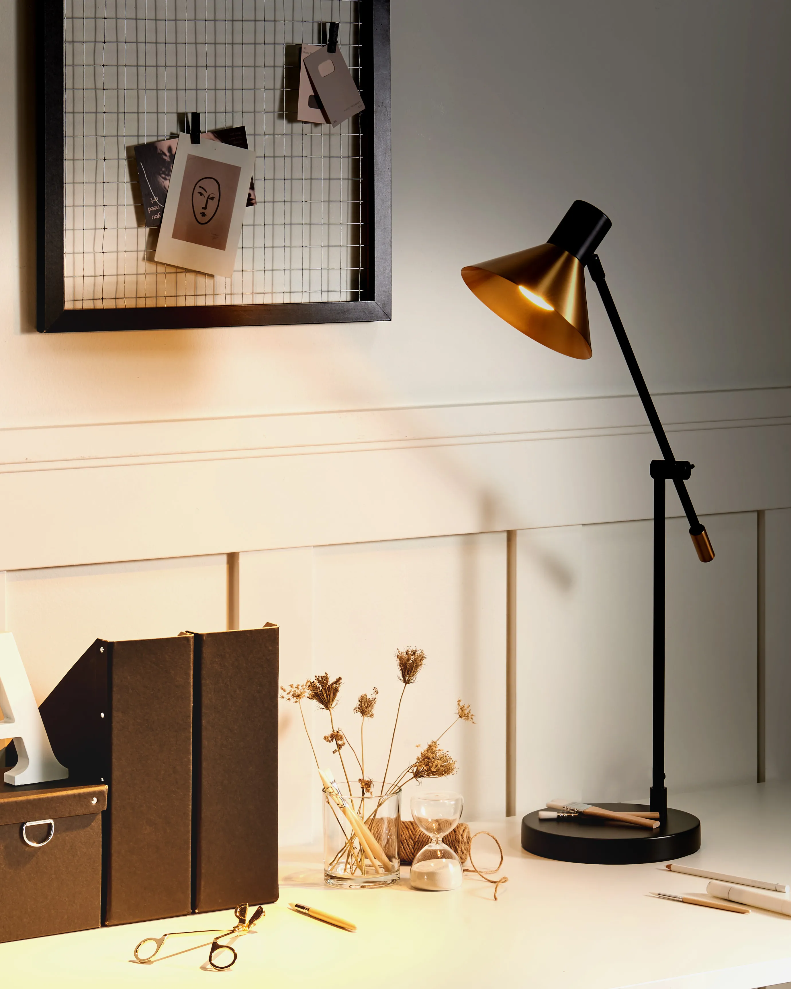 Bureaulamp PINKEEN Metaal Goud