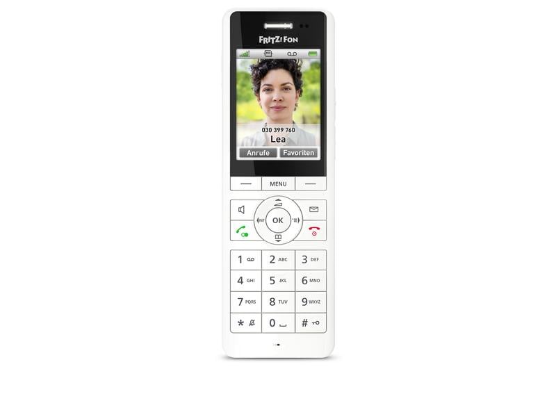 AVM Mobilteil FRITZ!Fon X6 Weiss Das Multitalent für Telefonie und Smart Home