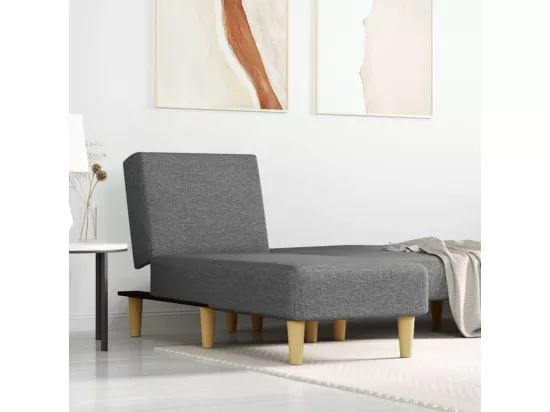Prolenta Premium - Chaise longue gris foncé tissu