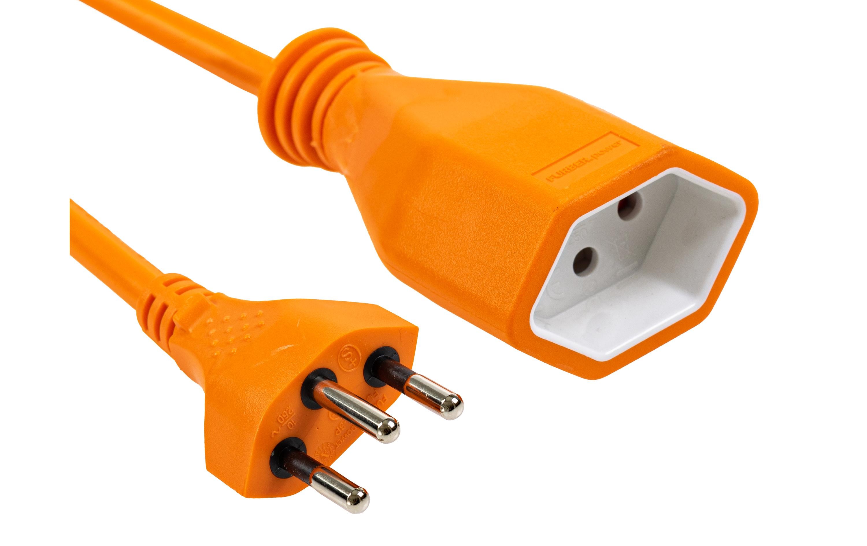 Verlängerungskabel T13-T12 0.2 m OrangeStromkabel H05VV-F 3G1.00