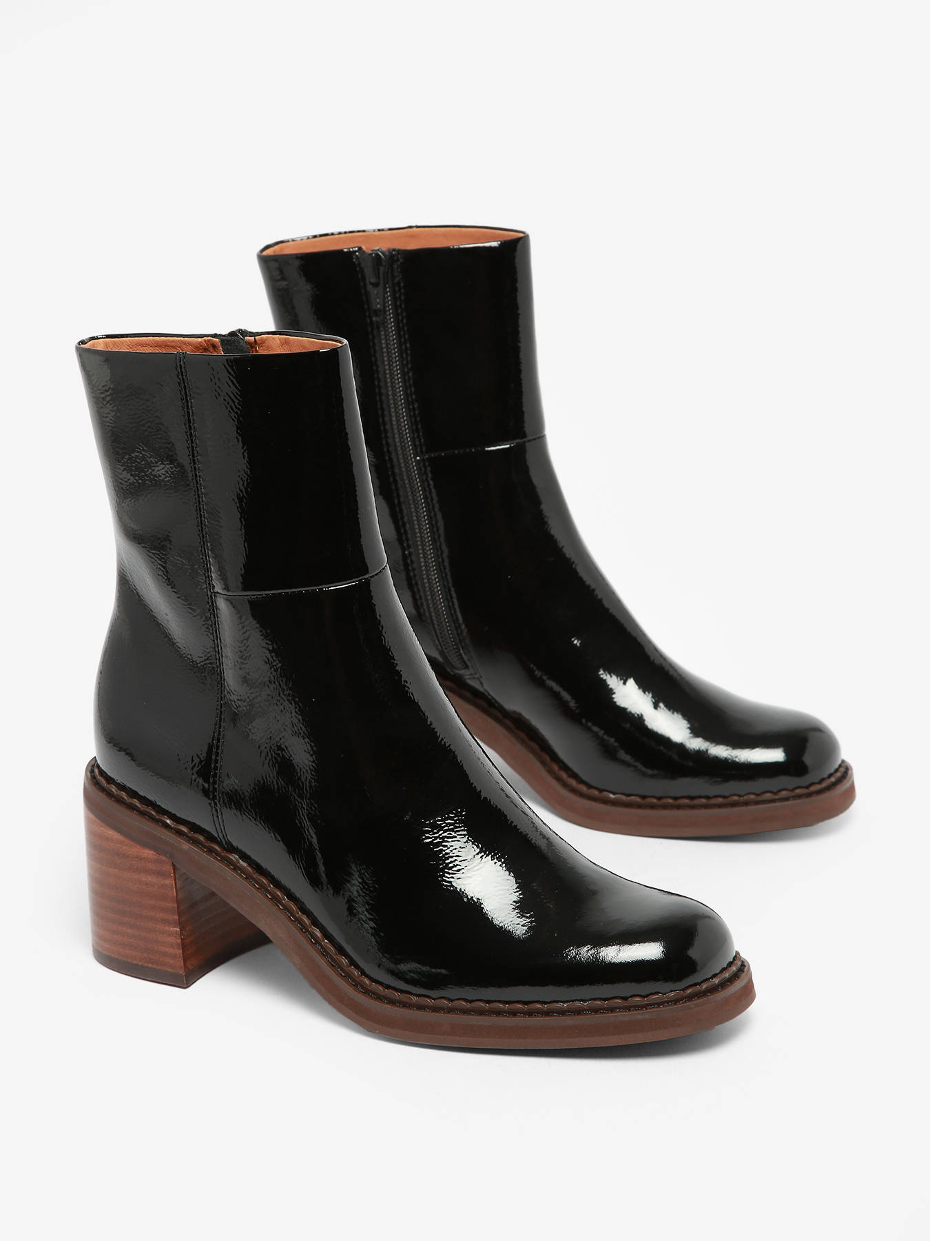Bottines  talon Rebabi en cuir MAM'ZELLE