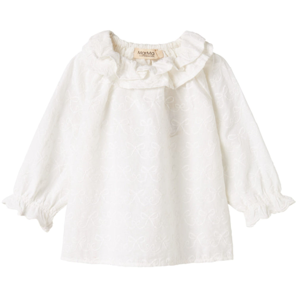 Køb MarMar Cotton Bow White Tonello Bluse