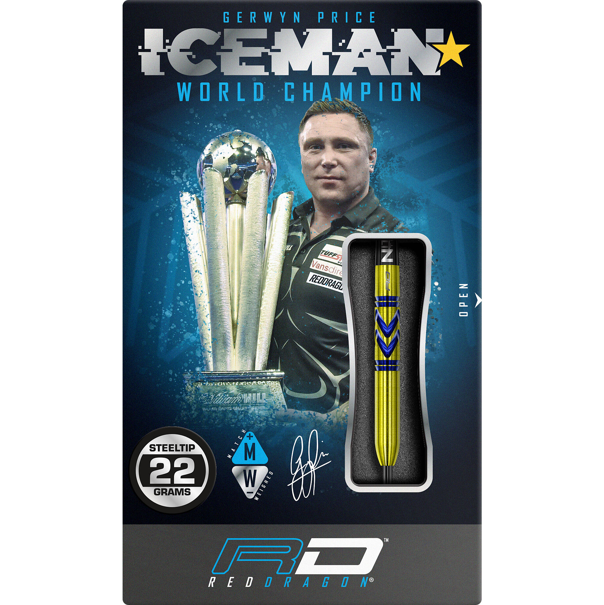 Red Dragon - Gerwyn Price Avalanche Pro Gold - Steeldart