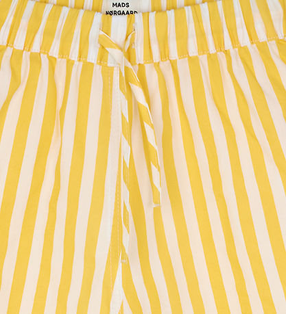 Mads N?rgaard Shorts - Sacky - White Alyssum/Lemon Zest