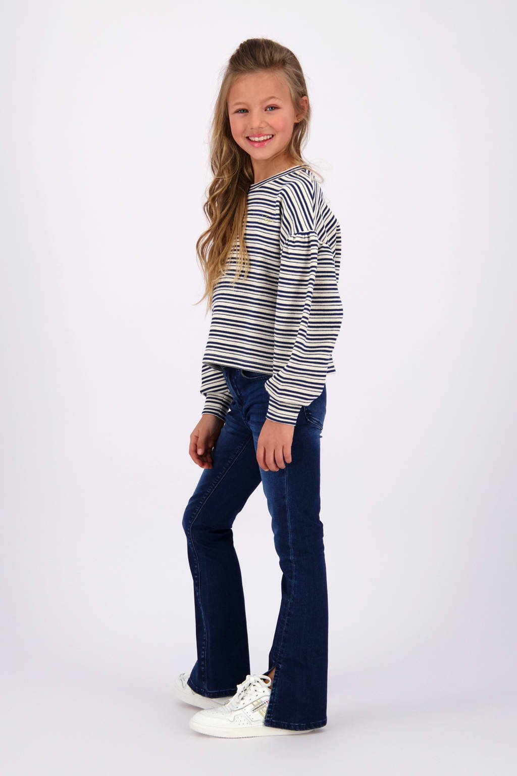 Vingino flared fit jeans dark blue denim