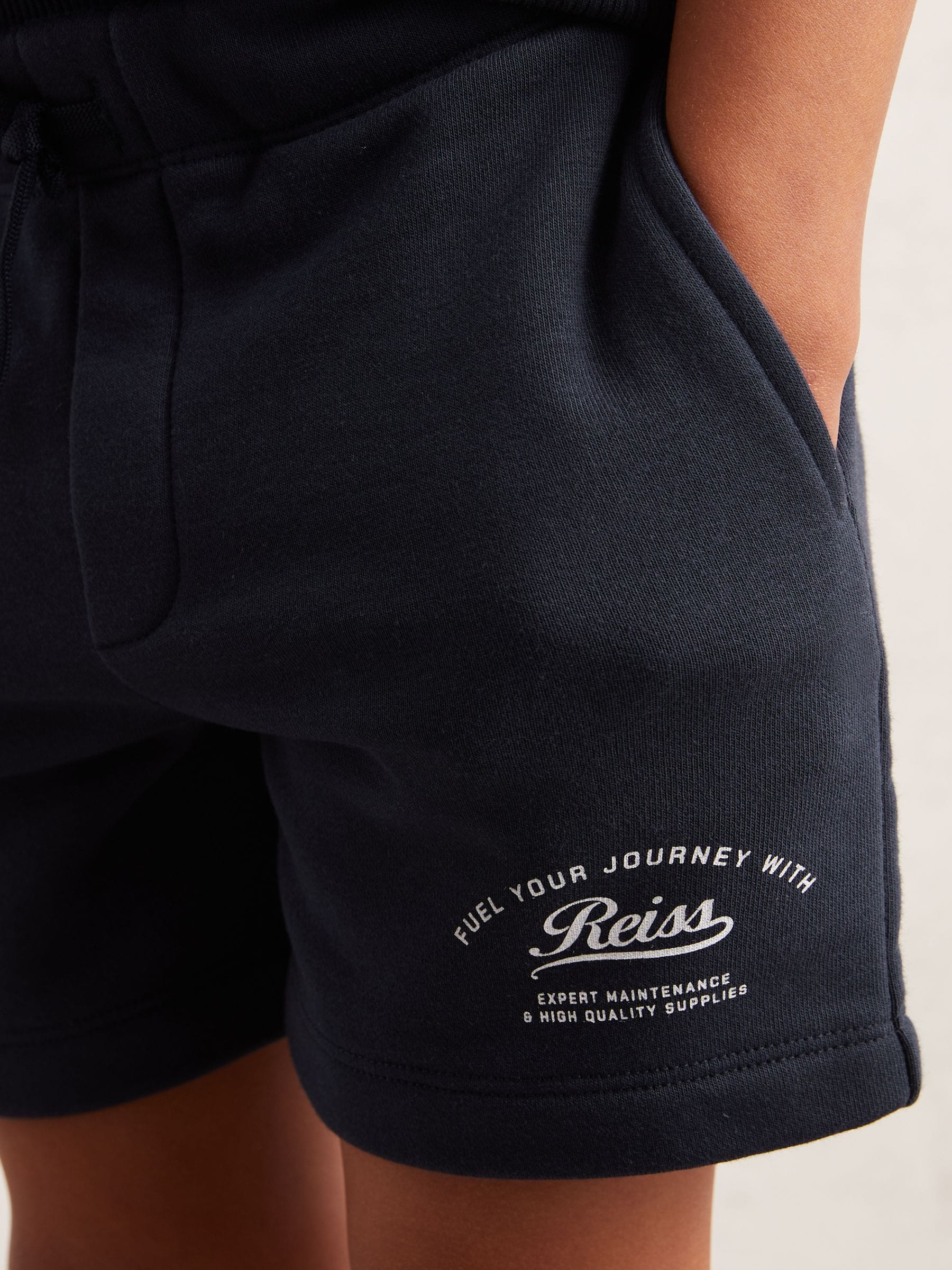 Reiss Moor Cotton Blend Motor Cars Sweat Shorts