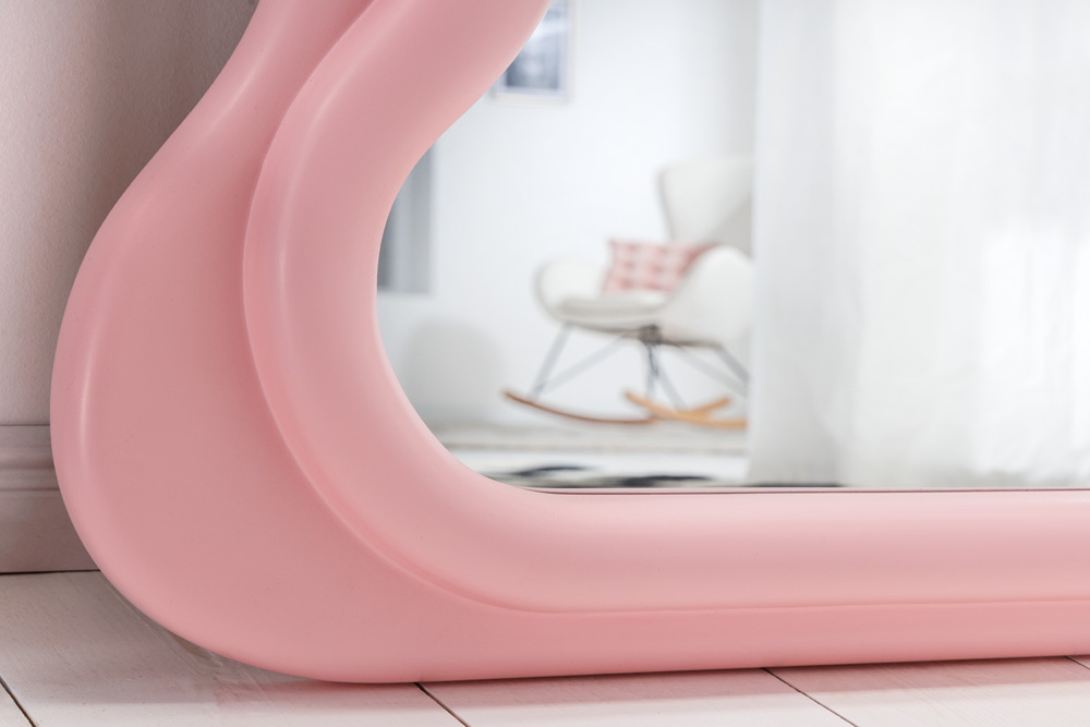Design Wandspiegel CURVY 160cm rosa